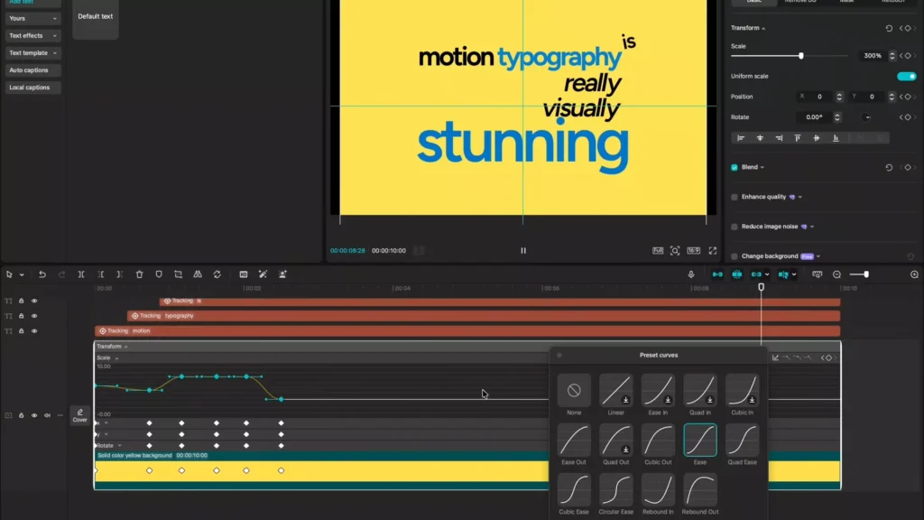 Smoothen the curve to ease