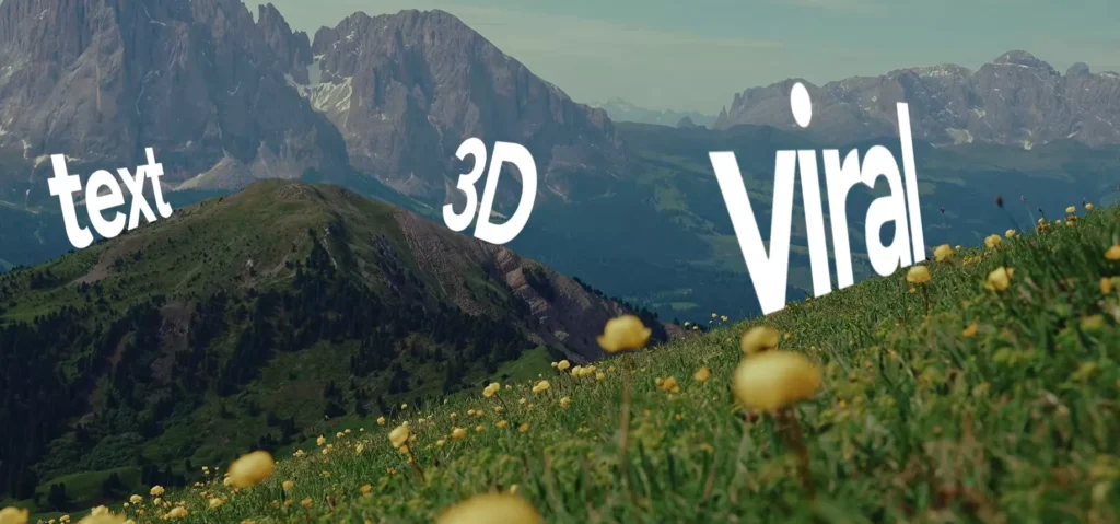 Text 3D reveal final output