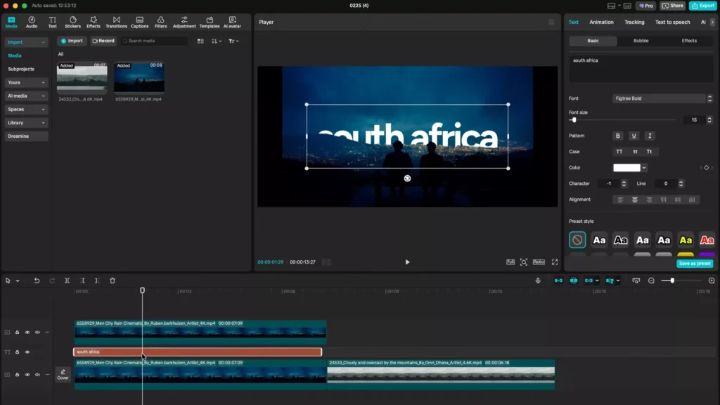 Text will appear outside of the mask