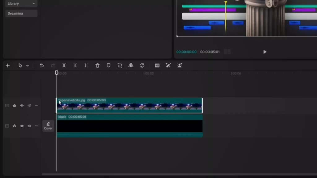 Upload the clip on top