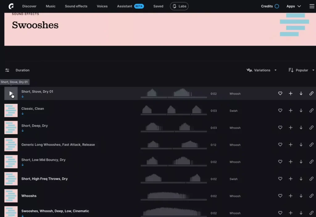 Using sound effects from epidemic sound