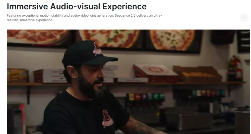 Immersive audio visual experience