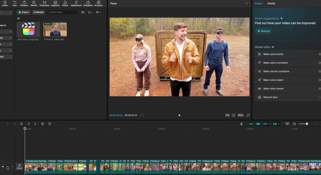 Mr Beast zoom in text animation