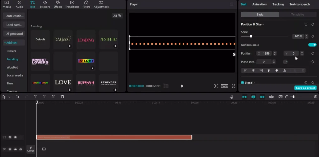 Adjust the text clip Y value to zero
