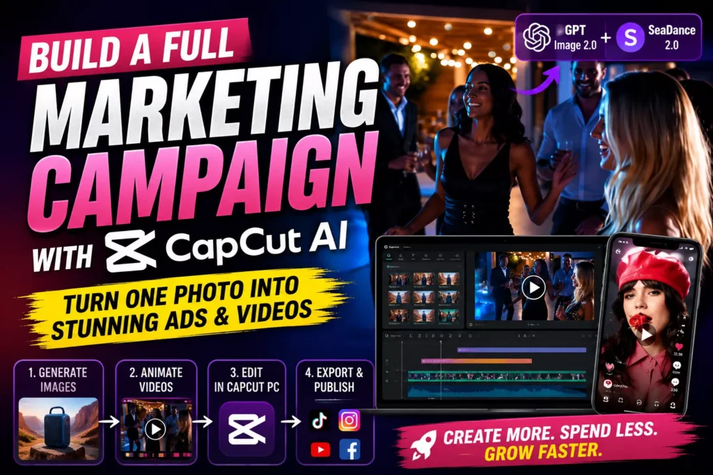Build a full marketing campaign with CapCut AI
