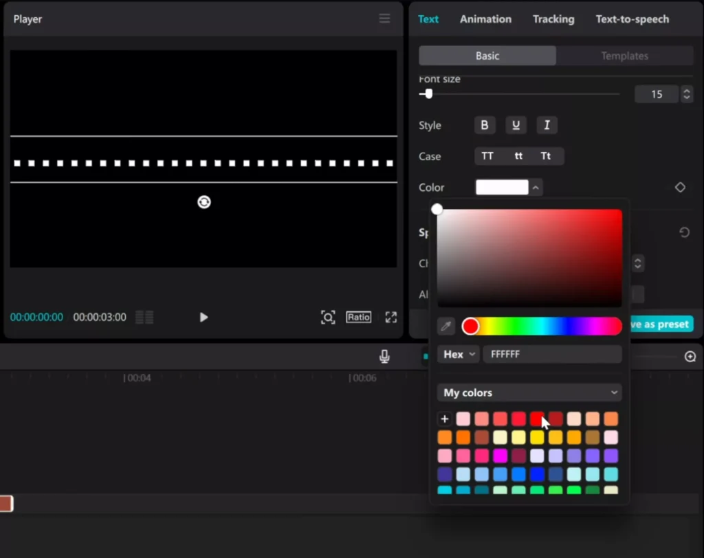 Changing the fonts and color