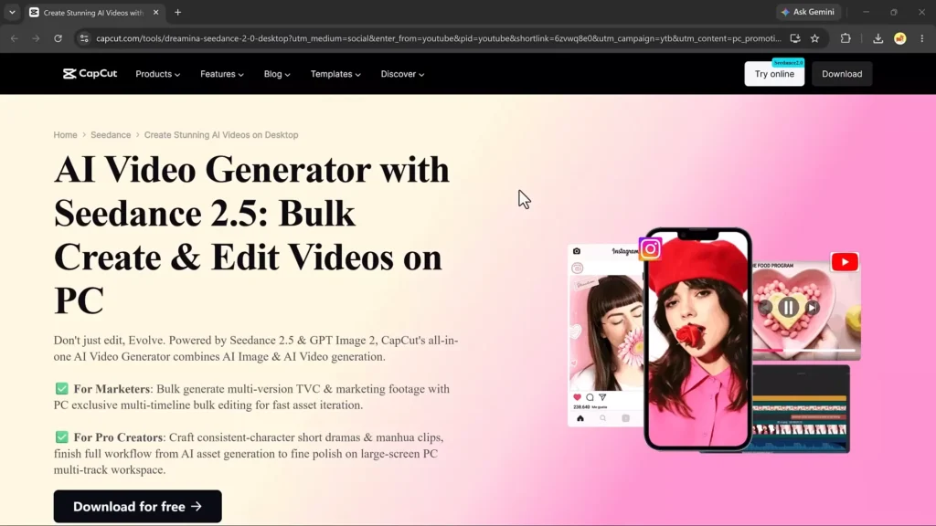 Seedance 2.5 AI video generator