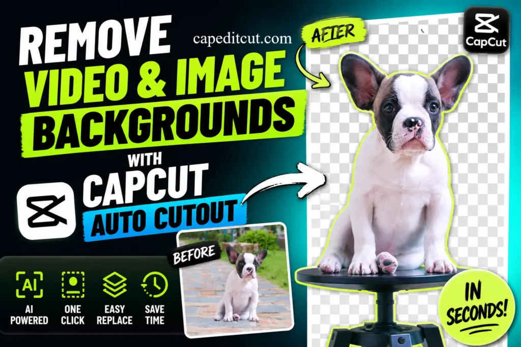 Remove video and image background for free using CapCut