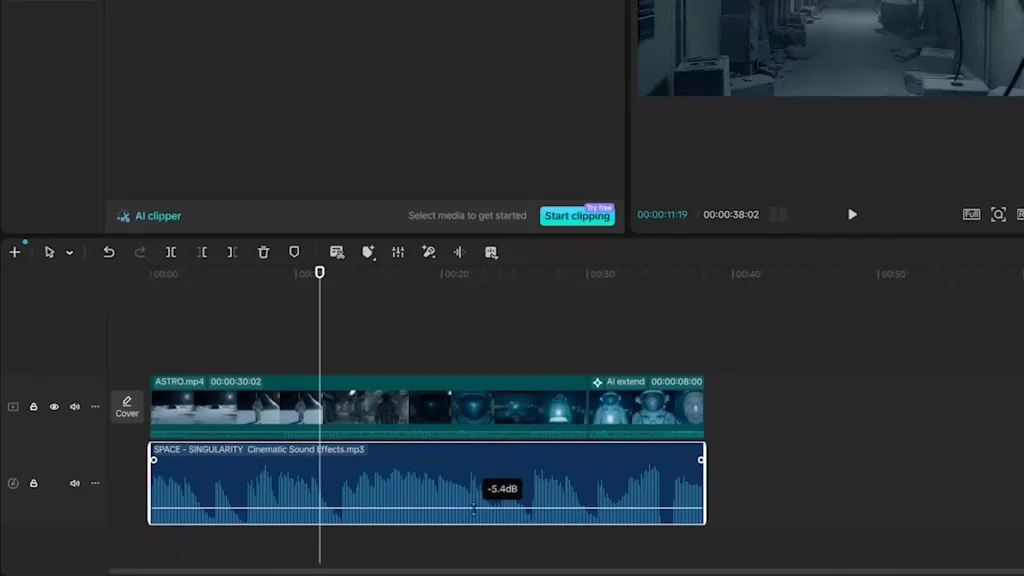 Adding music with CapCut PC