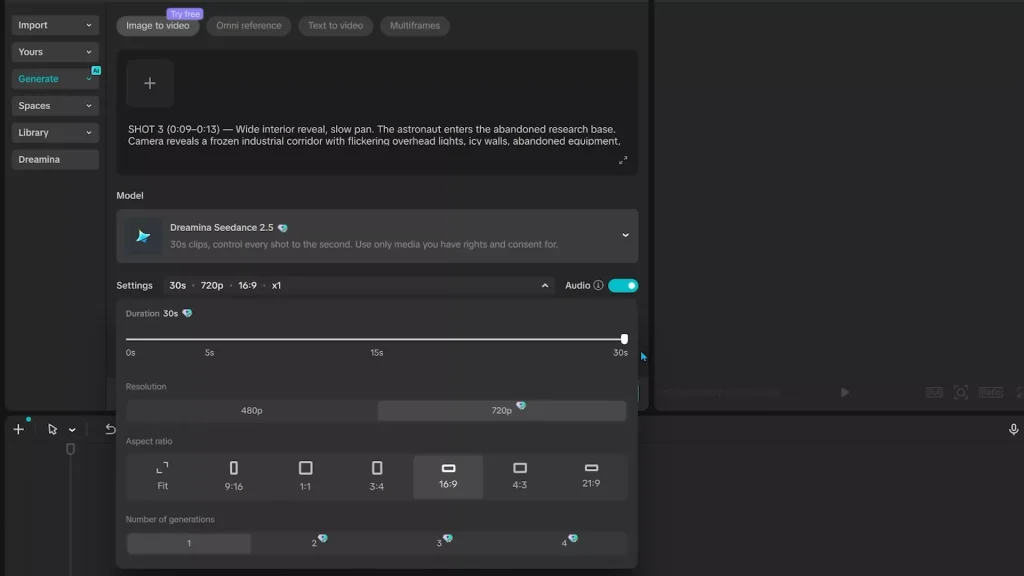 Finalize the video settings in CapCut