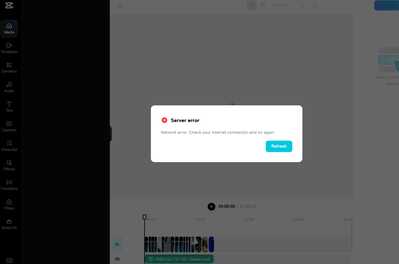 Capcut browser down server error